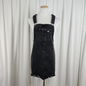 Wild Fable Distressed Overall Denim Dress Black Size XS